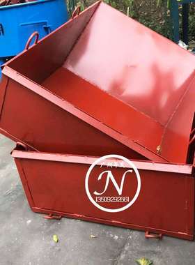 建筑方形砖斗 混凝土塔机料斗 红色蓝色水泥沙浆料斗