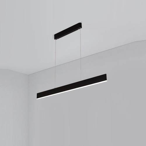 北欧LED铝材工程吊线灯现代简约餐厅办公室亚克力吊灯85V遥控调光