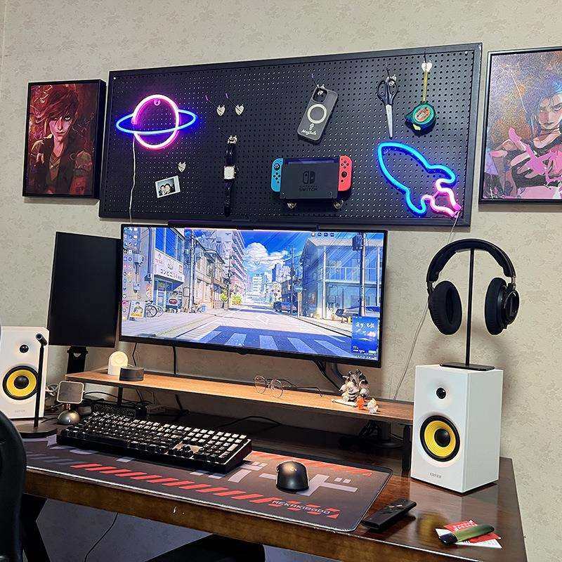 ALI6电竞洞洞板置物架墙上隔板整理架电脑桌书房装饰收纳架挂板墙,包装,五金配件包装,淘宝优惠券,粉丝福利购,淘宝优惠卷