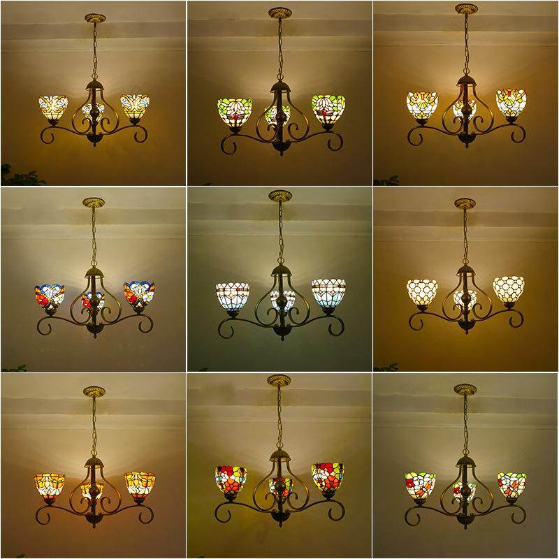 蒂凡尼彩色玻璃灯具欧式多头创意非智能饭厅大客厅卧室铁艺吸吊灯,包装,五金配件包装,淘宝优惠券,粉丝福利购,淘宝优惠卷