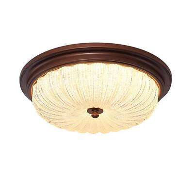 美式吸顶灯复古乡村卧室房间灯具简约玄关中古灯具灯饰水晶复古风