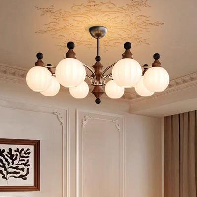 2025新款法式中古风吊灯客厅灯主灯高档餐厅灯复古新中式全屋灯具