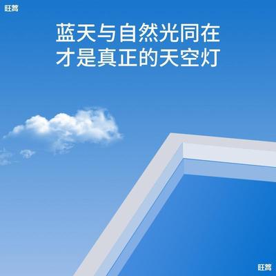 二代晴空灯厨房卫生间天空灯智能清空吸顶灯青光自然光蓝