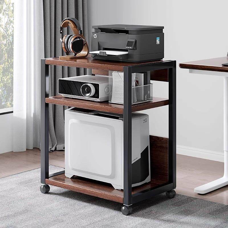 办公室打印机置物架落地移动支架收纳放置柜电脑主机架子机箱托架