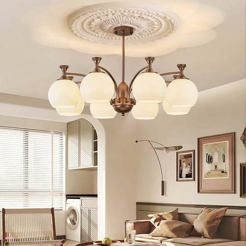 中古风客厅吊灯新款法式护眼新中式美式复古现代简约餐厅卧室吊灯