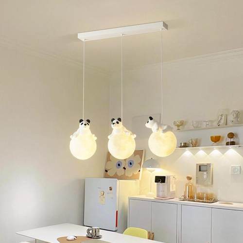 儿童房床头吊灯智能护眼可爱极简男孩女孩卡通房间卧室小狗吊线灯