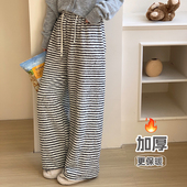 新款 加厚可外穿珊瑚绒睡裤 甜美宅女暖暖裤 冬季 居家百搭显瘦居家裤