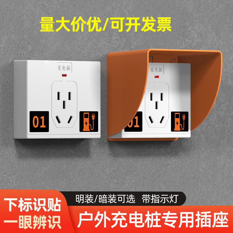 电动车共享充电桩专用插座明暗装