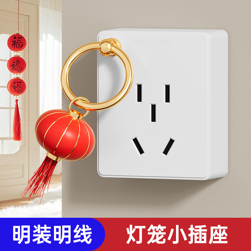 灯笼插座带挂钩小体积易安装图片