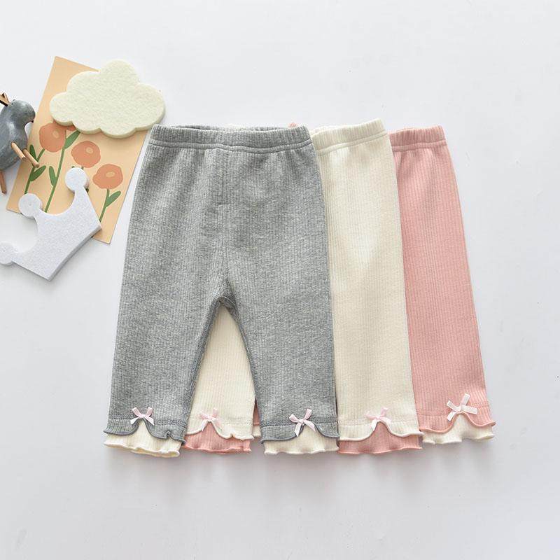 秋冬加绒公主喇叭裤1-3岁休闲婴儿保暖可开档外穿无骨2女宝宝长裤