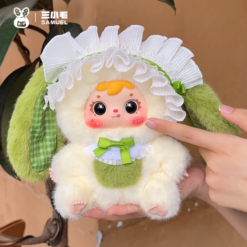 加贝贝 三小毛Samuel毛小兔大家族二代系列毛绒盲盒2025网红新款