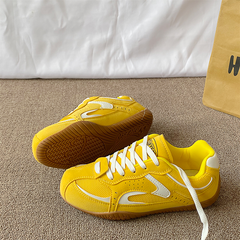 赛车鞋/复古黄色德训鞋男女同款