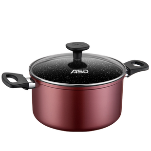 爱仕达汤锅家用燃气加厚煮粥锅小蒸锅奶锅不粘锅具电磁炉火锅炖锅