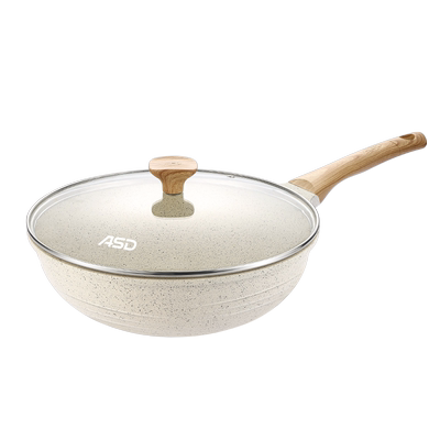 爱仕达晶石不粘少油烟炒菜锅