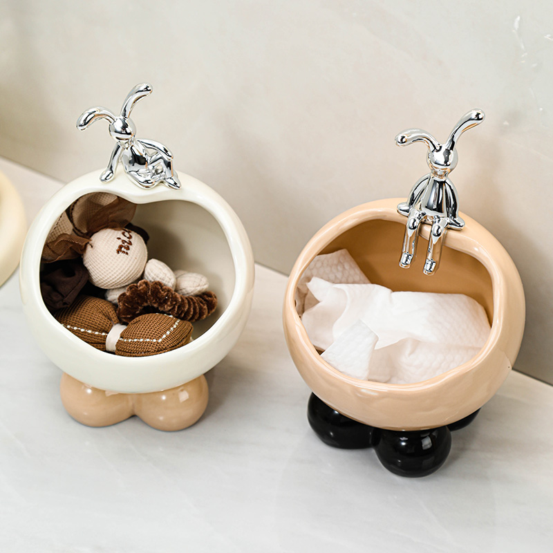 废弃二次洗脸巾收纳盒浴室洗漱台擦洗脸巾收纳筒化妆室置物架杂物