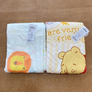 低价清仓 适合自用 丽婴房儿童幼儿园薄盖毯春秋冬全棉豆豆绒被套