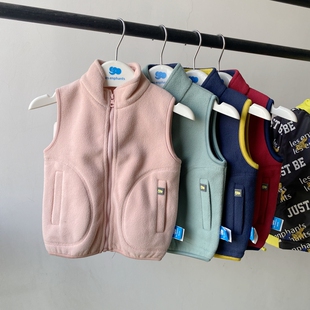 低价清仓 适合自用 丽婴房男女宝宝摇粒绒马甲 婴幼儿背心 春秋装