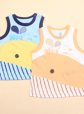 超值清仓 夏新款ELLE专柜正品童装 男童全棉背心无袖T恤60033