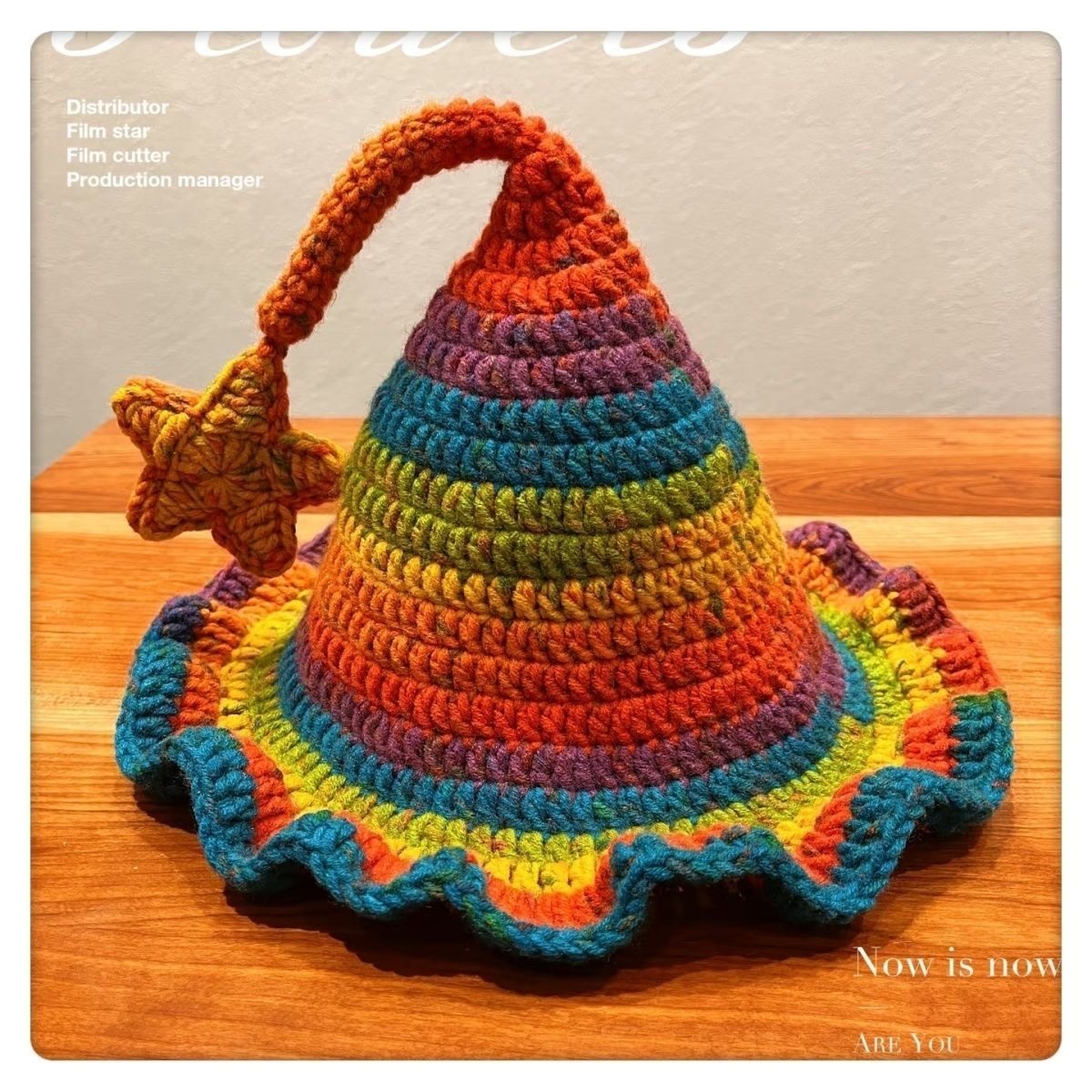 【成品】精灵帽毛花边虹花边毛线钩织成品出片女巫帽秋冬儿童,服饰配件/皮带/帽子/围巾,DIY编织材料包,淘宝优惠券,粉丝福利购,淘宝优惠卷