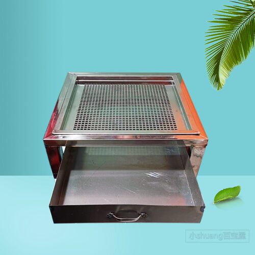 加厚不锈钢户外抽拉烧烤桌木炭取暖烤火盆烧烤架便携式折叠烧烤炉