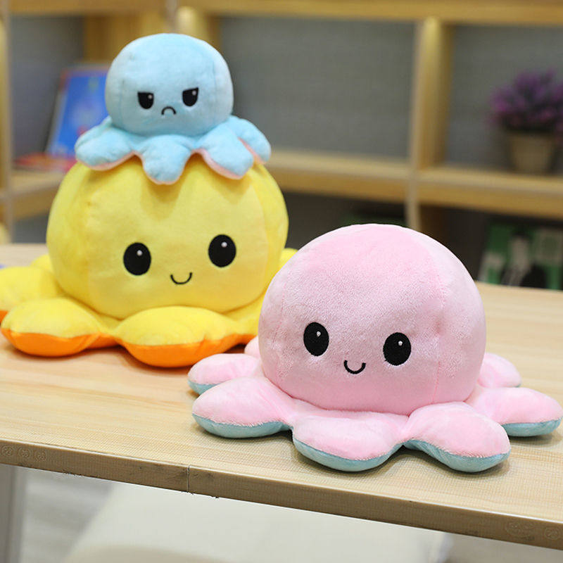 翻面章鱼玩偶双面表情生气翻转微笑毛绒玩具娃娃女生可爱生日礼物在类目 玩具/童车/益智/积木/模型, 毛绒布艺类玩具中 - 来自Buy2taobao.com提供专业的淘宝代购服务