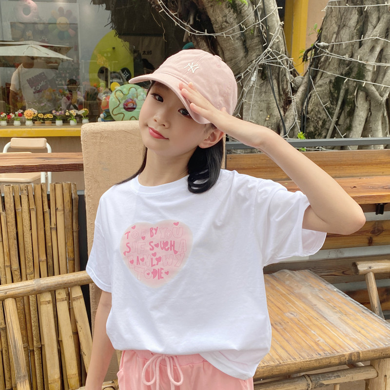 纯棉女童短袖t恤夏装中大童新款韩版儿童宽松白色洋气上衣女童装,童装/婴儿装/亲子装,T恤,淘宝优惠券,粉丝福利购,淘宝优惠卷