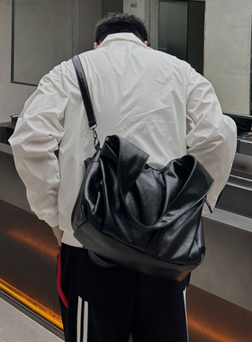 NIN原创设计款ins慵懒风腋下手提托特挎包男女通勤pu街头潮牌百搭