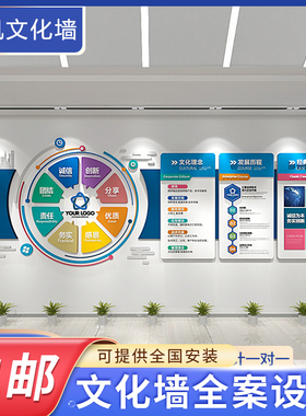 企业文化墙定制形象墙展示墙宣传墙设计公司文化背景墙装饰3d立体