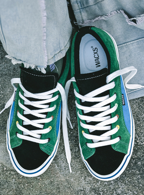 Brain Dead脑死亡联名蓝绿黑色全麂皮美式复古痞帅男女休闲板鞋