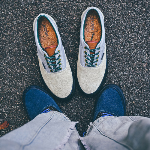 高端支线余文乐同款蓝黑灰白VAULT EraVlt复古帆布鞋滑板休闲鞋