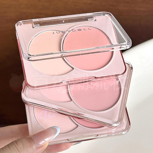 Judydoll橘朵双色腮红盘哑光膨胀色粉色提亮奶杏色正品学生款平价