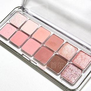 韩国clio珂莱欧眼影盘12色粉色系02珠光哑光04蜜桃08粉紫色大地色