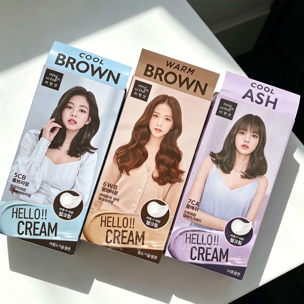保税区丨韩国爱茉莉啫喱染发剂植物染发膏家染还原黑色棕色流行新