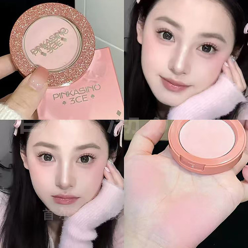 3ce腮红流砂限定PINK FILTER收缩色裸瓷粉低饱和烟粉色2026新款