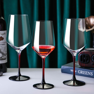 欧式轻奢红领结勃艮第酒杯高档水晶玻璃红酒杯葡萄酒杯高脚杯家用