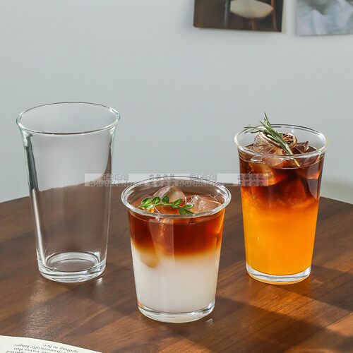 韩系拿铁冰美式反口玻璃咖啡杯
