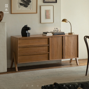 叕木/旧木改造 | 日式侘寂风餐边柜子储物客厅实木酒柜收纳橱柜