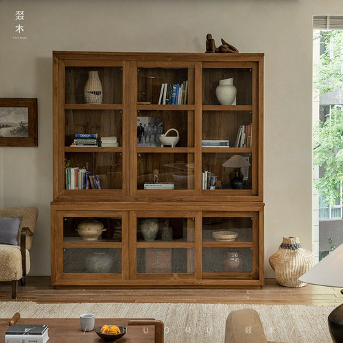 叕木中古复古风组合书柜