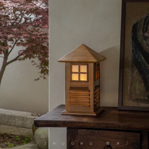 叕木日式侘寂风民宿酒店落地灯