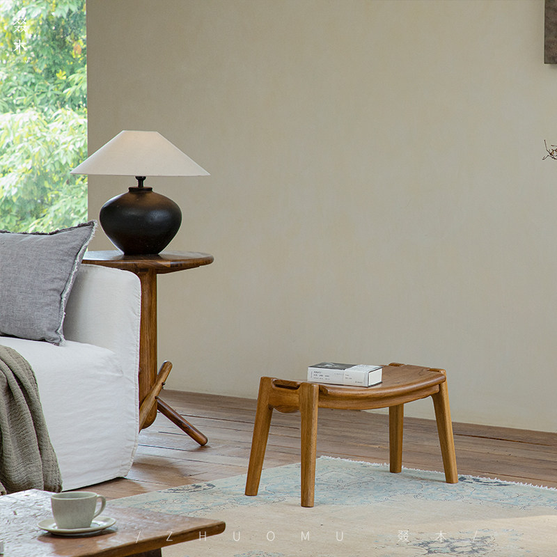 叕木|禅宗凳\进口柚木换鞋矮凳全实木家用日式侘寂复古风凳子边几,住宅家具,矮凳,淘宝优惠券,粉丝福利购,淘宝优惠卷