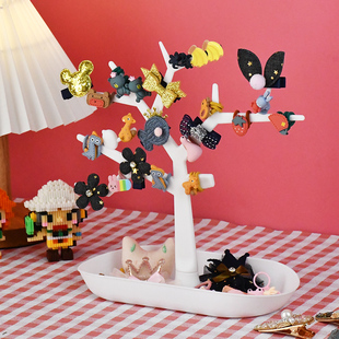 大肠发圈展示架 头绳皮筋头花发夹梳妆首饰置物架发饰收纳盒