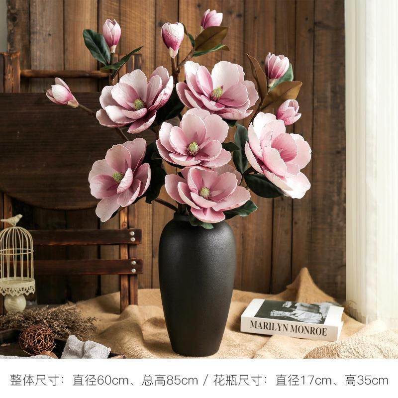 客厅餐桌假花摆件装饰花艺插花摆设中式手感大玉兰花仿真花,3C数码配件,USB灯,淘宝优惠券,粉丝福利购,淘宝优惠卷