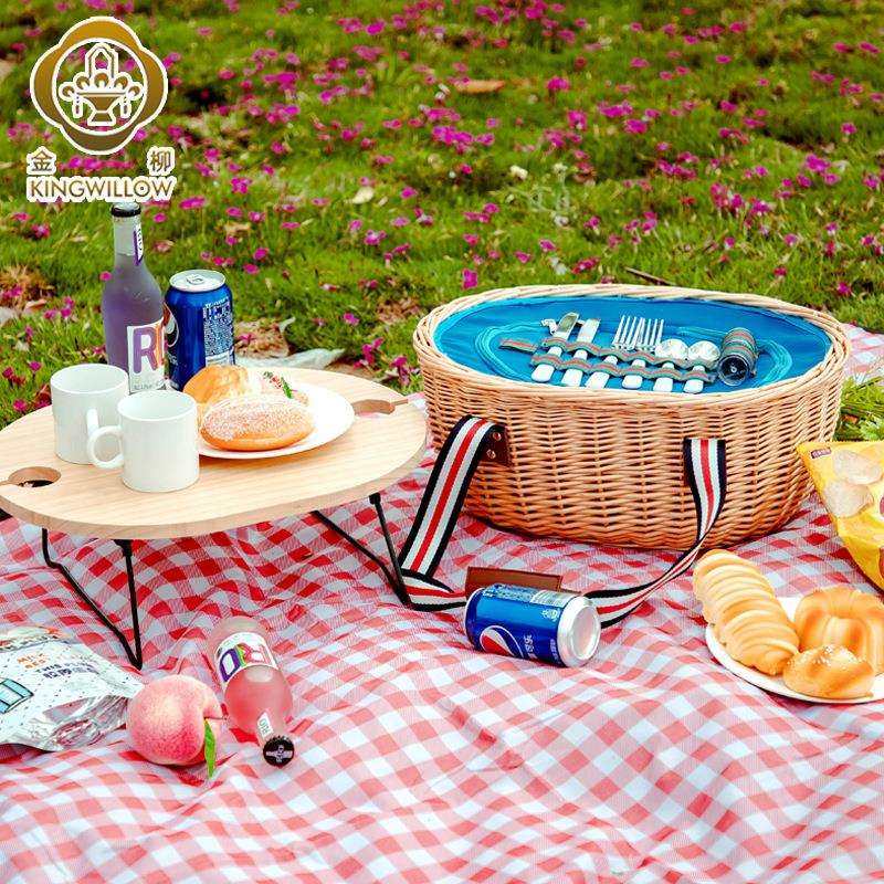 跨境柳编野餐篮带盖防尘田园藤编野餐箱网红手提户外露营野餐篮子,玩具/童车/益智/积木/模型,毛绒/玩偶/公仔/布艺类玩具,淘宝优惠券,粉丝福利购,淘宝优惠卷