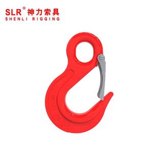 神力索具合金钢锻造眼型吊钩带舌滑钩起重货钩厂家