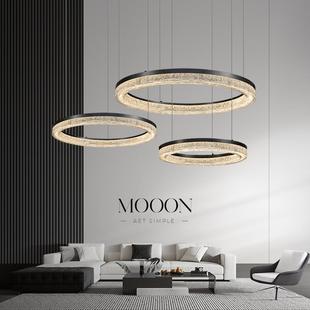 全铜意式极简客厅吊灯现代简约大气客厅灯轻奢感灯具2025新款