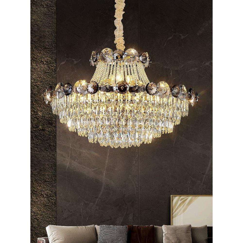 法式客厅吊灯水晶轻奢风餐厅高级感大气大厅主灯别墅豪华轻奢吊灯