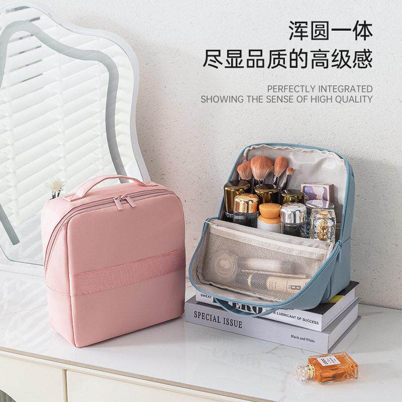 可站立防水洗漱包手提化妆包分区收纳大容量美妆整理包可套行李箱