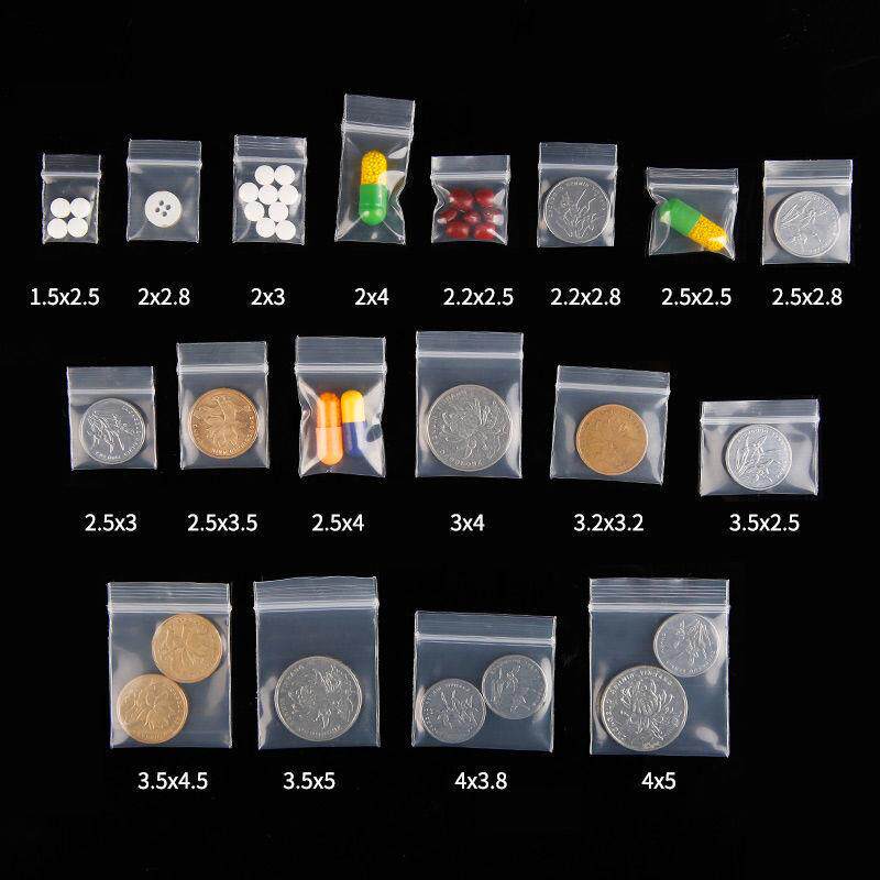 加厚特小号自封袋透明塑料包装袋精致耳钉饰品迷你试用装密封口袋