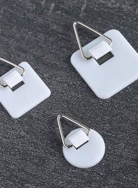 塑料挂盘钩盘子粘贴钩挂钩 方型挂盘钩塑料三角钩盘子挂钩