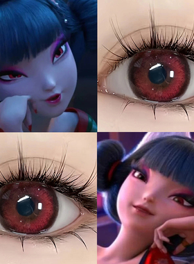 宝青坊主cos美瞳半年抛白蛇缘起混血大直径红色漫展隐形眼镜女5ST